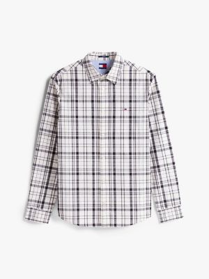 multi regular fit check shirt for men tommy jeans