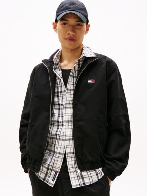 veste zippée à col entonnoir black pour hommes tommy jeans