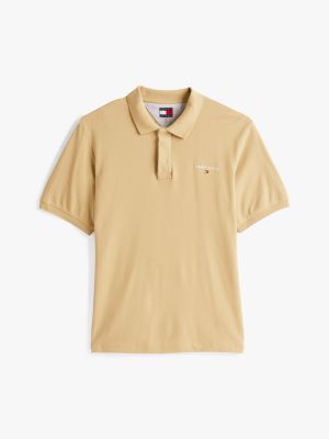 yellow regular fit polo shirt for men tommy jeans