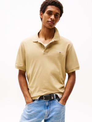 yellow regular fit poloshirt voor heren - tommy jeans