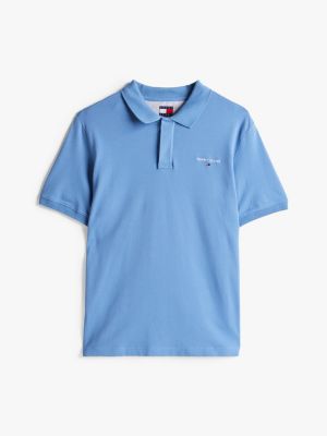 blue regular fit polo shirt for men tommy jeans