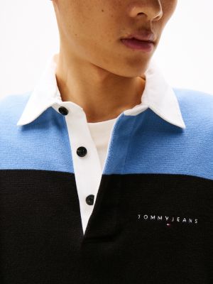 pull de rugby décontracté à rayures plusieurs couleurs pour hommes tommy jeans