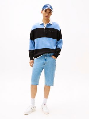 pull de rugby décontracté à rayures plusieurs couleurs pour hommes tommy jeans