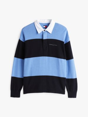 pull de rugby décontracté à rayures plusieurs couleurs pour hommes tommy jeans