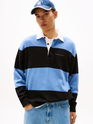 pull de rugby décontracté à rayures multi pour hommes tommy jeans