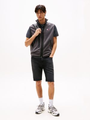 shorts ronnie slim fit in denim black da uomini tommy jeans