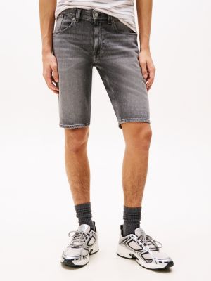 grey ronnie faded denim shorts for men tommy jeans