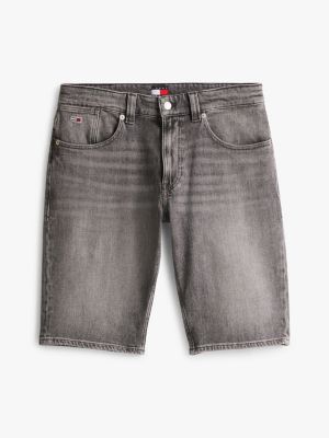 grey ronnie faded denim shorts for men tommy jeans