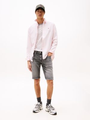 grey ronnie jeans-shorts mit fade-effekt für herren - tommy jeans