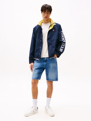 shorts isaac relaxed fit in denim blue da uomini tommy jeans