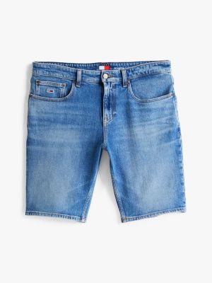 short slim scanton en denim bleu pour hommes tommy jeans