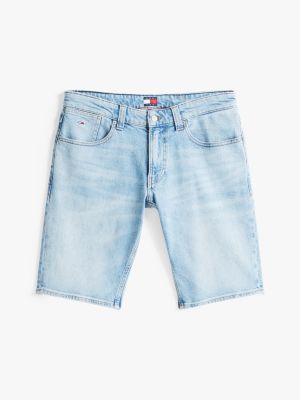 short slim ronnie en denim bleu pour hommes tommy jeans