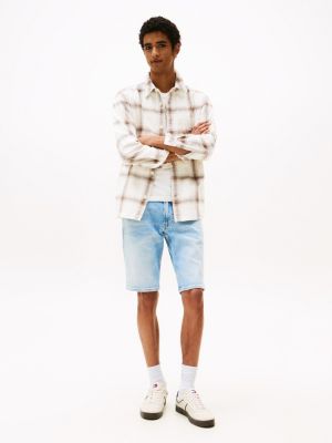 shorts ronnie slim fit in denim blue da uomini tommy jeans