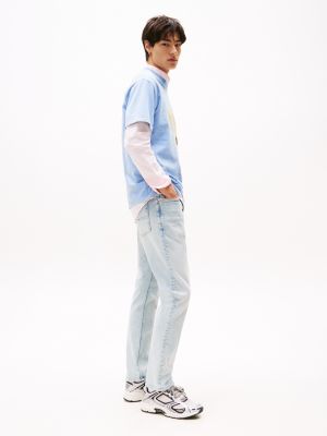 jeans scanton slim fit light wash blu da uomini tommy jeans