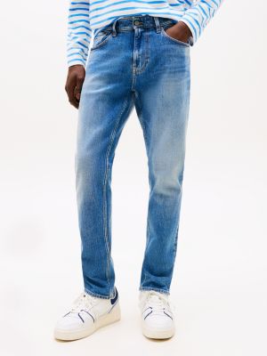 denim austin whiskered slim tapered jeans for men tommy jeans