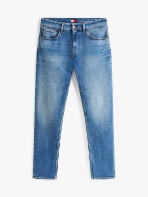 jeans austin slim fit affusolati con baffature denim da uomini tommy jeans