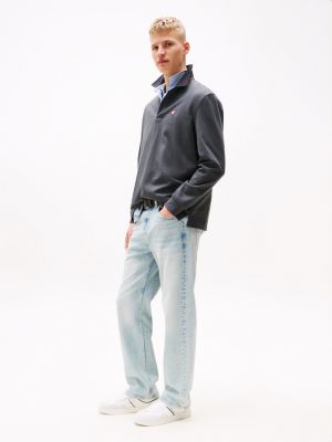 blau otis straight leg jeans mit fade-effekt für herren - tommy jeans