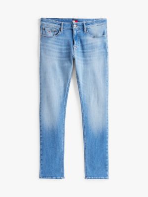 blue scanton faded slim jeans for men tommy jeans