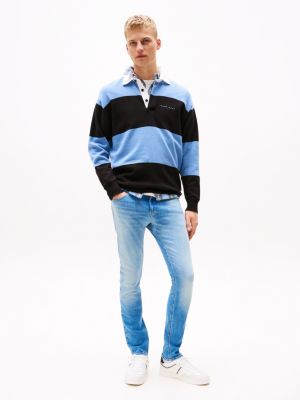 jean slim scanton délavé blue pour hommes tommy jeans