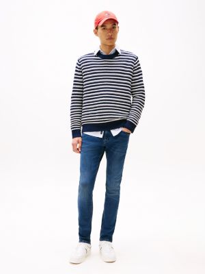 blue scanton slim jeans mit fade-effekt für herren - tommy jeans