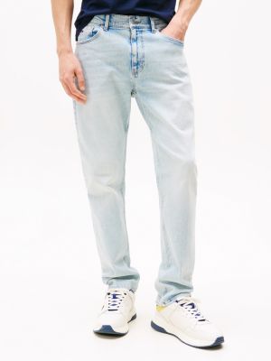 blue ryan slim straight leg jeans for men tommy jeans