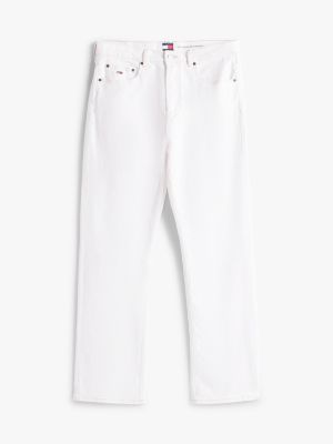 white otis white straight leg jeans for men tommy jeans