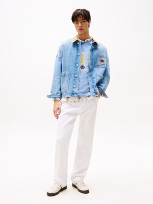 vaqueros otis con pernera recta blancos white de hombres tommy jeans