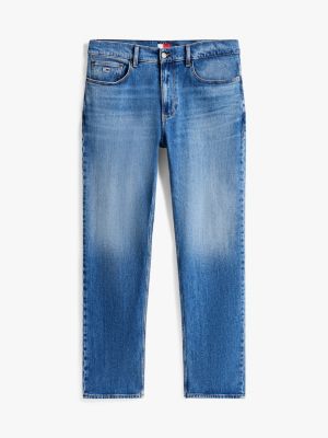 denim ryan slim straight leg jeans mit fade-effekt für herren - tommy jeans