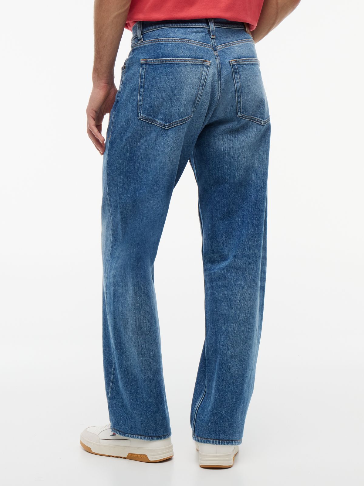 Jaimie Loose Straight Faded Jeans — Blue