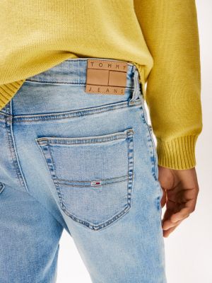 jean slim fuselé austin délavé bleu pour hommes tommy jeans