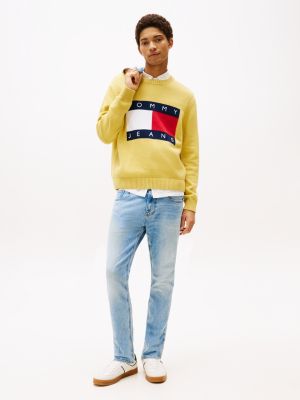 jean slim fuselé austin délavé blue pour hommes tommy jeans