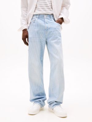 jean ample jaimie rayé blue pour hommes tommy jeans