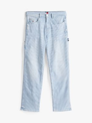 jean ample jaimie rayé bleu pour hommes tommy jeans