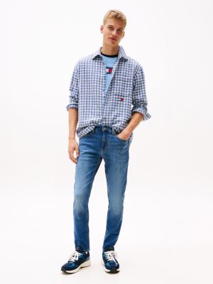 jean slim austin fuselé denim pour hommes tommy jeans