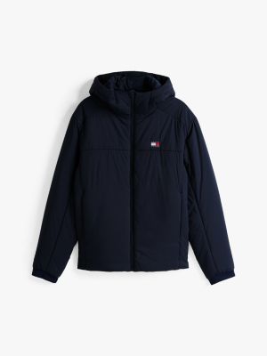 blau leichtgewichtige windjacke mit kapuze für herren - tommy jeans