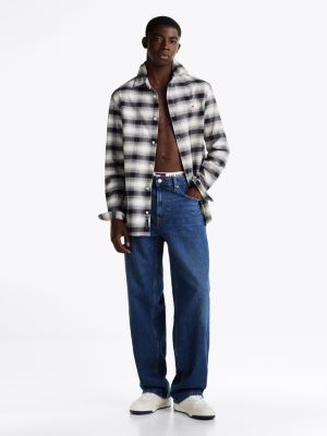 multi relaxed fit oxford-hemd mit karos für herren - tommy jeans