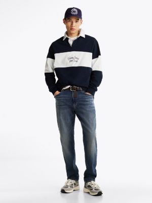 jean slim droit ryan délavé blue pour hommes tommy jeans