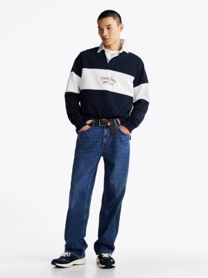 polo rugby regular fit multicolore da uomini tommy jeans