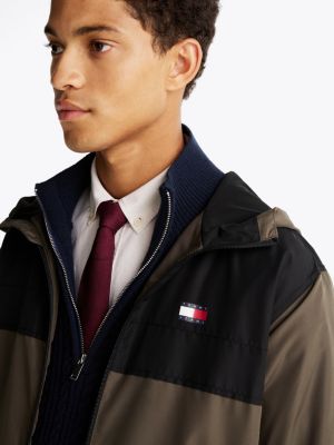 multi leichtgewichtige chicago windjacke mit fleece für herren - tommy jeans