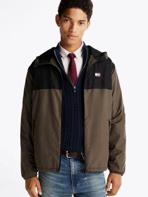 multi leichtgewichtige chicago windjacke mit fleece für herren - tommy jeans