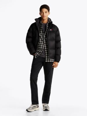 jean slim scanton noir effet délavé black pour hommes tommy jeans