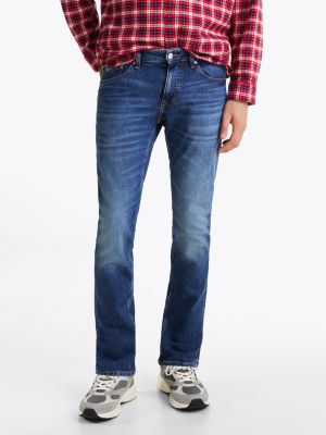 blue scanton slim jeans mit fade-effekt für herren - tommy jeans