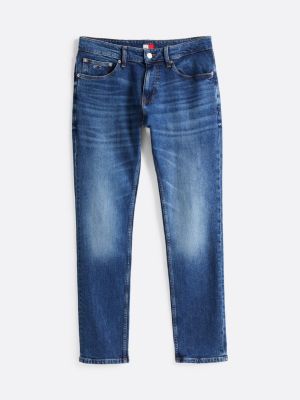 jean slim scanton délavé bleu pour hommes tommy jeans