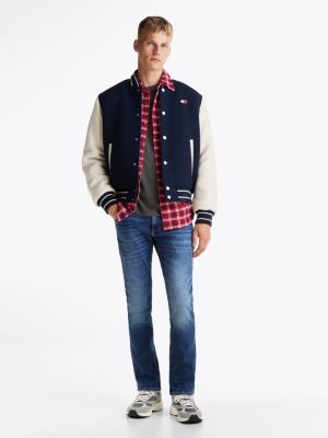 jean slim scanton délavé blue pour hommes tommy jeans