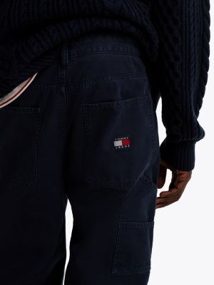 pantalon carpenter décontracté bleu pour hommes tommy jeans