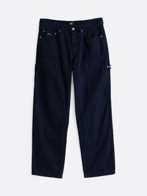 blue relaxed carpenter trousers for men tommy jeans