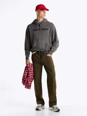 grün relaxed fit carpenter-hose für herren - tommy jeans