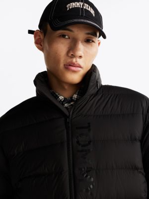 schwarz leichtgewichtige daunen-puffer-jacke für herren - tommy jeans