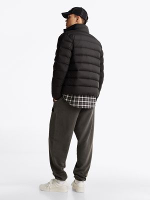doudoune matelassée légère noir pour hommes tommy jeans