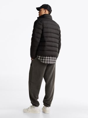 schwarz leichtgewichtige daunen-puffer-jacke für herren - tommy jeans